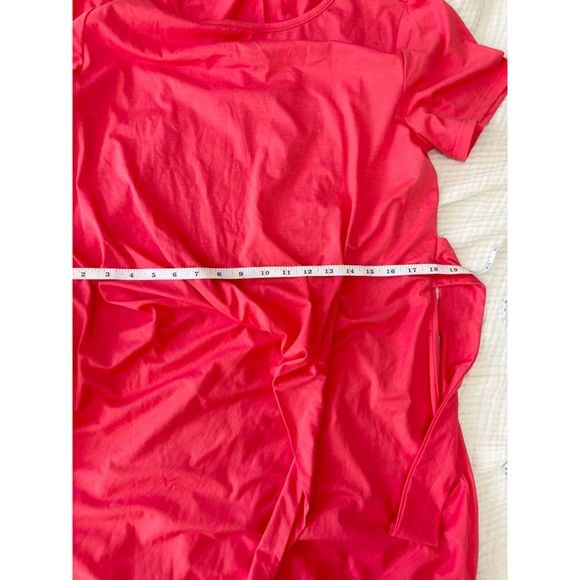 Women's Newshows Coral Tie-Waist Midi Dress XL Cotton Poly Spandex NWT - Picture 6 of 10